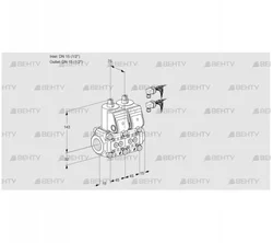 VCS1E15R/15R05NNQR6/PPPP/PPPP (88106679) Сдвоенный газовый клапан Kromschroder