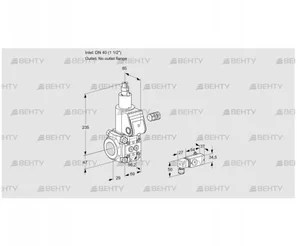 VAS240/-R/LW (88020636) Газовый клапан Kromschroder