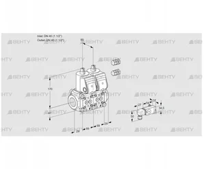 VCS2E40R/40R05NNWR3/PP-2/PPPP (88106919) Сдвоенный газовый клапан Kromschroder