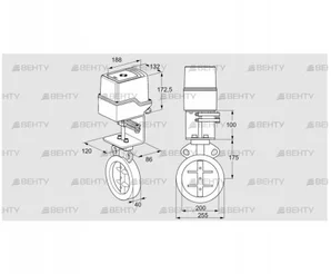 IDR200Z03D350AS/50-60Q30TR10 (88302783) Дроссельная заслонка Kromschroder