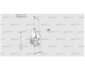 VAS2E40R/40R05FNWR/PP/PP (88100669) Газовый клапан Kromschroder