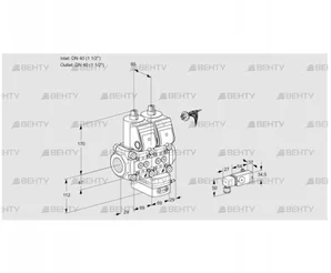 VCV2E40R/40R05NVKWR/2-PP/PPPP (88104231) Клапан с регулятором соотношения Kromschroder