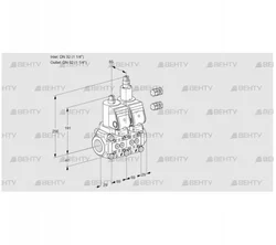 VCS2E32R/32R05NLQGR3/PPPP/PPPP (88100679) Сдвоенный газовый клапан Kromschroder