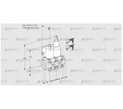 VCS2E40R/40R05NLWL6/PPPP/PPPP (88105611) Сдвоенный газовый клапан Kromschroder