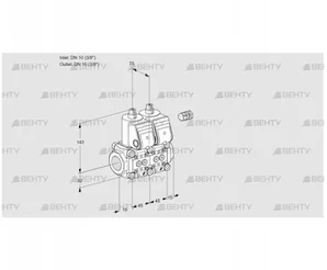 VCS1E10R/10R05NNWR/PPPP/PPPP (88104635) Сдвоенный газовый клапан Kromschroder