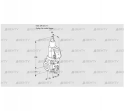 VAS2T25/-N/LQSR (88018826) Газовый клапан Kromschroder