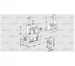 VCS665F05NNWR3E/3-Z-/4-2P (88207418) Сдвоенный газовый клапан Kromschroder