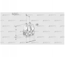 VCS1E25R/25R05FNNWR/PPPP/PPPP (88101225) Сдвоенный газовый клапан Kromschroder