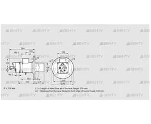 BIO 100KB-350/335-(41)E (84012146) Газовая горелка Kromschroder