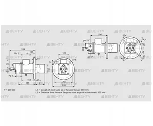 BIO 100RML-350/335-(112)E (84012349) Газовая горелка Kromschroder