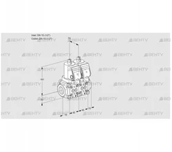 VCS1T15N/15N05NNQSR/PPPP/PPPP (88100212) Сдвоенный газовый клапан Kromschroder