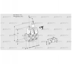 VCS2E40R/40R05NLWR/2-PP/PPPP (88100175) Сдвоенный газовый клапан Kromschroder