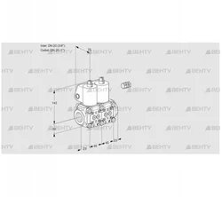 VCS1E20R/25R05NNWL3/PPPP/PPPP (88107101) Сдвоенный газовый клапан Kromschroder