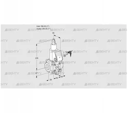 VAS225R/LK (88000624) Газовый клапан Kromschroder