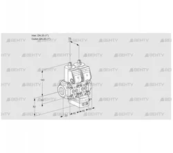 VCV1E25R/25R05NVKWR/PPPP/PPPP (88100383) Клапан с регулятором соотношения Kromschroder