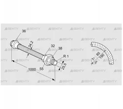 ES 25RA1000 (03263046) Шланг из нержавеющей стали Kromschroder