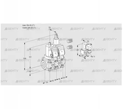 VCS1E25R/25R05NLWSR3/PPPP/PPZY (88102741) Сдвоенный газовый клапан Kromschroder