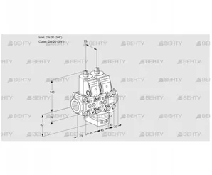 VCH1T20N/20N05NHAVQR/PPPP/PPPP (88107198) Клапан с регулятором расхода Kromschroder