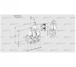 VCS1E25R/25R05NLWR6/PPPP/BSPP (88104800) Сдвоенный газовый клапан Kromschroder