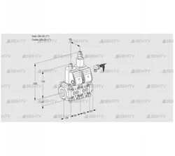 VCS2E25R/25R05NLWR3/PPPP/PPPP (88104345) Сдвоенный газовый клапан Kromschroder