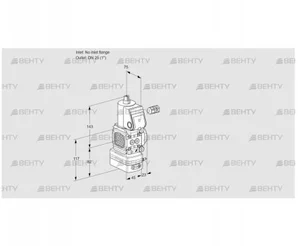 VAD1-/25R/NP-100A (88027073) Газовый клапан с регулятором давления Kromschroder