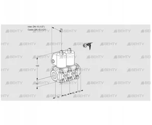 VCS1E15R/15R05NNWL/PPPP/PPPP (88104246) Сдвоенный газовый клапан Kromschroder