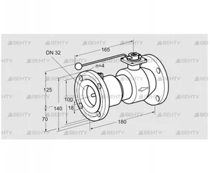 AKT 32F50TAS (03152297) Запорный кран Kromschroder