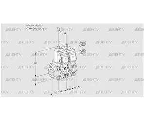 VCS1E15R/15R05NNQSR3/PPPP/PPPP (88104784) Сдвоенный газовый клапан Kromschroder