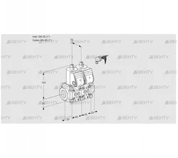 VCS1E25R/25R05NNWR3/PPPP/PPPP (88103453) Сдвоенный газовый клапан Kromschroder