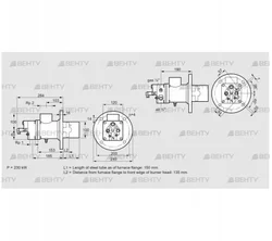 BIO 100RML-150/135-(112)E (84012329) Газовая горелка Kromschroder