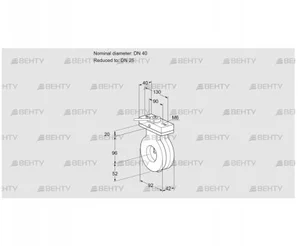 BVA40/25Z05H (88300839) Дроссельная заслонка Kromschroder