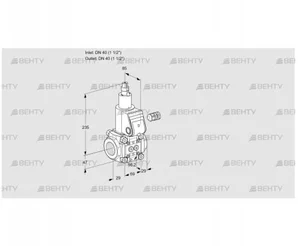 VAS240R/LW (88003259) Газовый клапан Kromschroder