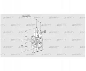 VAD350R/NW-50A (88003669) Газовый клапан с регулятором давления Kromschroder