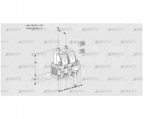 VCS2E40F/25R05FNNVWR3/PPPP/PPPP (88101766) Сдвоенный газовый клапан Kromschroder