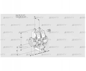 VCH1E15R/15R05NHEVWR/PPPP/PPPP (88103492) Клапан с регулятором расхода Kromschroder