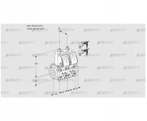 VCS1E20R/20R05NNWR6/MMMM/PPPP (88104889) Сдвоенный газовый клапан Kromschroder