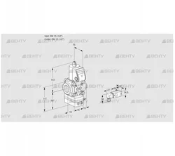 VAD115R/NW-100B (88020602) Газовый клапан с регулятором давления Kromschroder