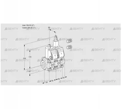 VCS2E50R/25R05NLWR3/PPPP/PPPP (88104908) Сдвоенный газовый клапан Kromschroder