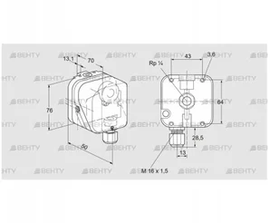 DG 50SG-3 (84447241) Датчик-реле давления газа Kromschroder