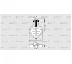 DKR 400Z03F350D (03149259) Дроссельная заслонка Kromschroder
