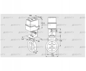 IDR125Z03D350AS/50-60W30TR10 (88303729) Дроссельная заслонка Kromschroder