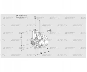 VAS2E40F/40F05FNVWR/PP/PP (88102476) Газовый клапан Kromschroder