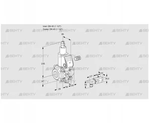 VAS240R/LW (88002975) Газовый клапан Kromschroder