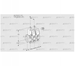 VCS2E40R/40R05NNWR3/PPPP/PPPP (88101929) Сдвоенный газовый клапан Kromschroder