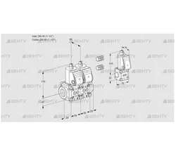 VCS2E40R/40R05NNWR3/PPPP/PPZS (88100305) Сдвоенный газовый клапан Kromschroder