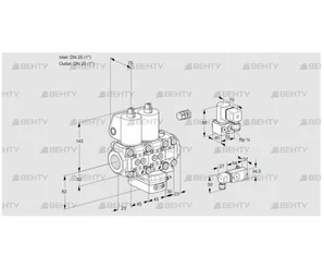 VCH1E25R/25R05NHEVWL/PPZY/-3PP (88107245) Клапан с регулятором расхода Kromschroder