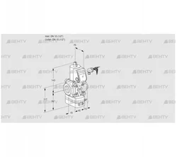 VAD115R/NW-100B (88031020) Газовый клапан с регулятором давления Kromschroder