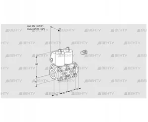 VCS1E15R/15R05NNWL/PPPP/MMPP (88107857) Сдвоенный газовый клапан Kromschroder