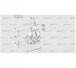 VCS1E15R/15R05NLWR3/PPPP/PPPP (88100105) Сдвоенный газовый клапан Kromschroder