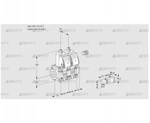 VCS1E15R/10R05NNWR/2-PP/3-PP (88106554) Сдвоенный газовый клапан Kromschroder